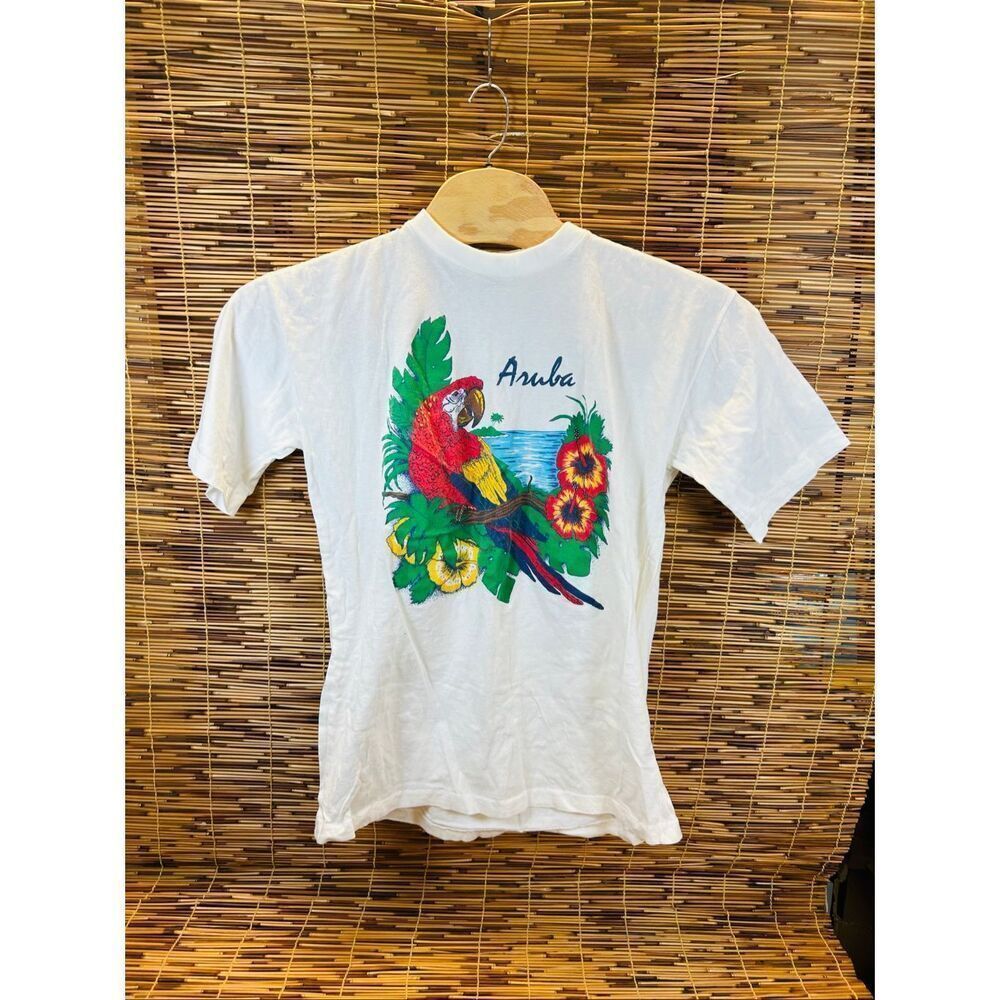 Aruba Parrot Vintage STAR T Shirt Single Stitch small stain as shown XXL